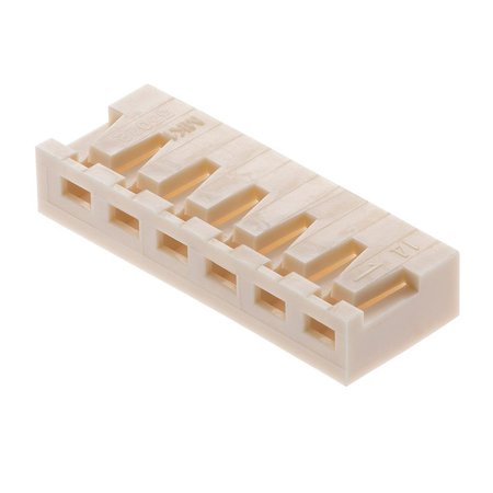 MOLEX 2.50Mm Pitch, Board-In Crimp Housing, 6 Circuits, Right-Angle, Natural 2124150600